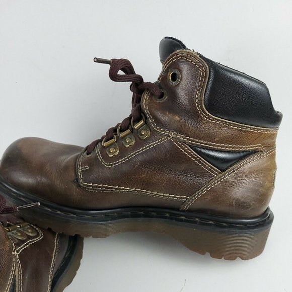 Dr Martens 8697 Brown Leather Boots Mens Size 7 (Womens 8.5) Made in England - Picture 10 of 12